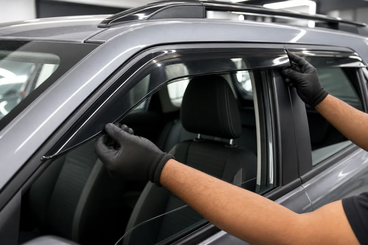 Rain Visor Installation photo