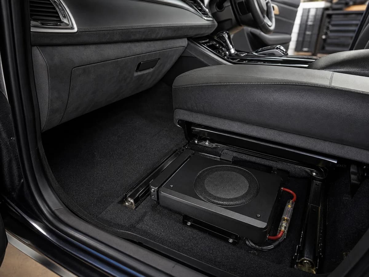 Underseat Subwoofer Installation photo